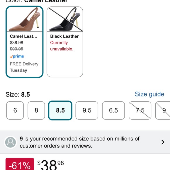 Steve Madden Brown Slingback Heels - Picture 4 of 4